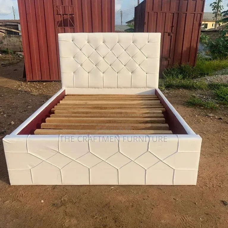 Double Leather Bed Frame