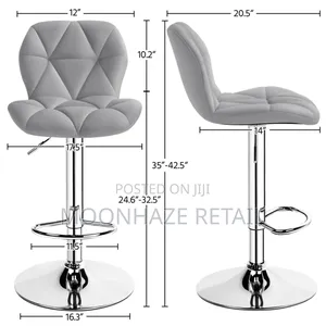 Luxury Adjustable Swivel Bar Stool / Kitchen Chair.
