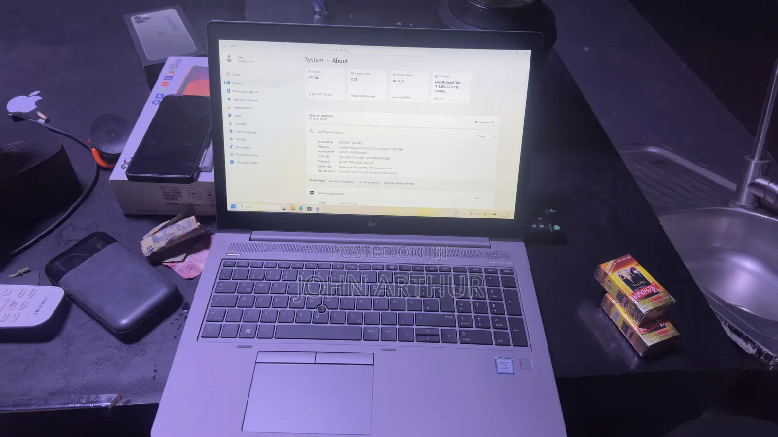 Laptop HP ZBook Studio G5 16GB Intel Core i7 SSD 512GB