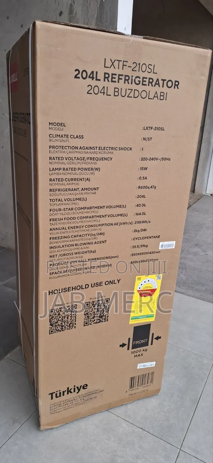 Top Freezer Mounted Fridge Freezer Grey Colour 4 Stars 204l