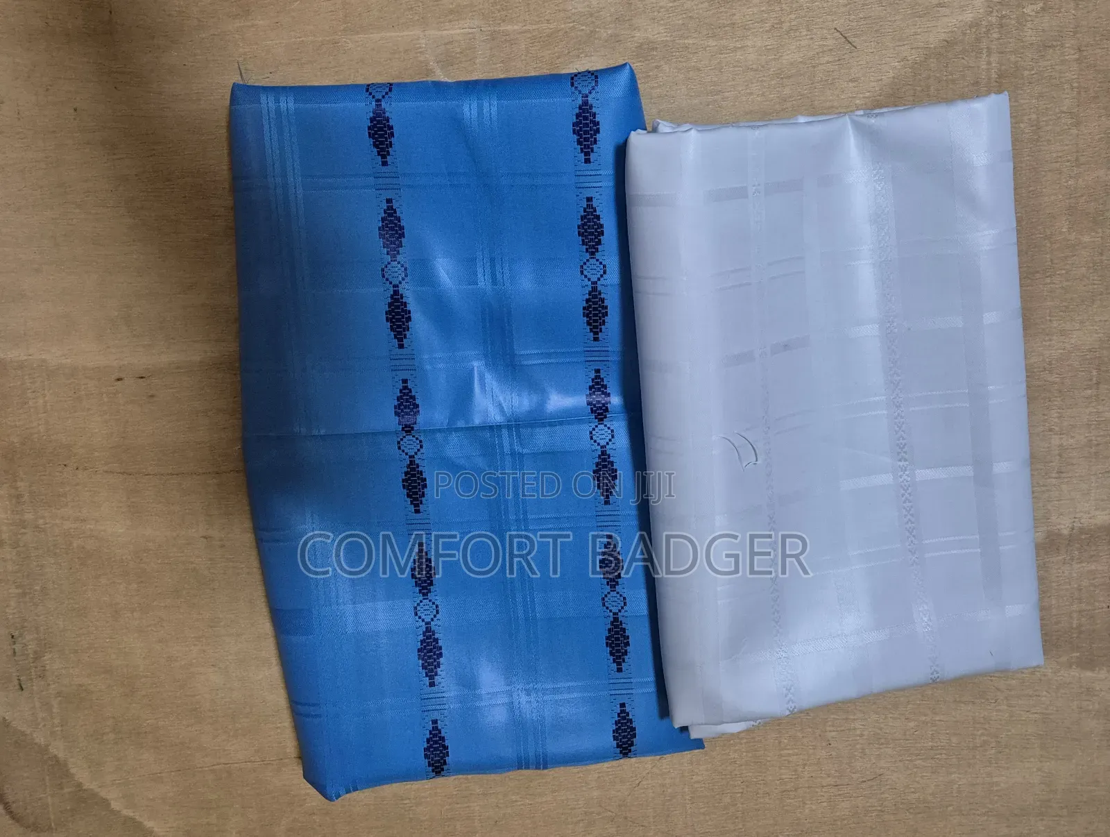 Men Kaftan Fabric With Grid Patterns
