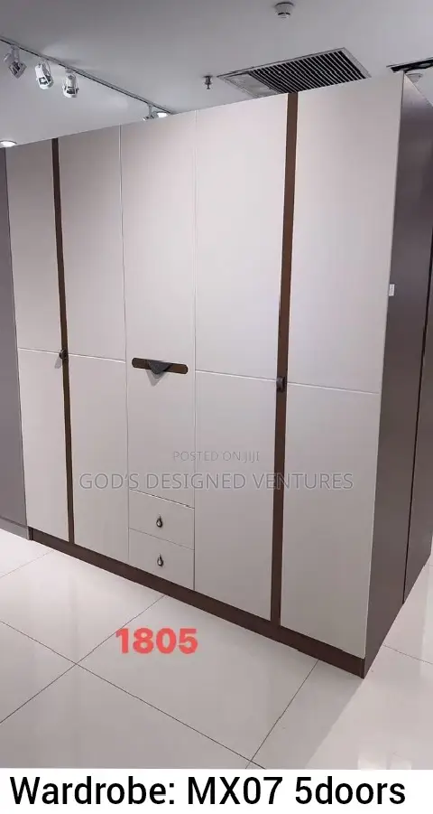 Solid and Nice Looking 5 Door Wardrobe