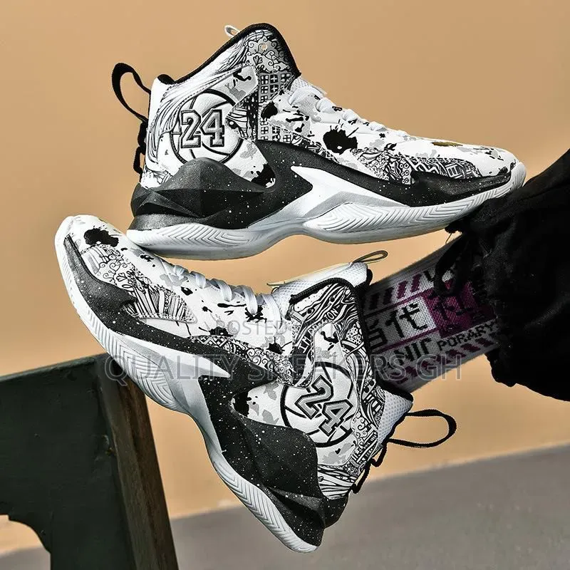 Quality Basketball Shoes Black and White