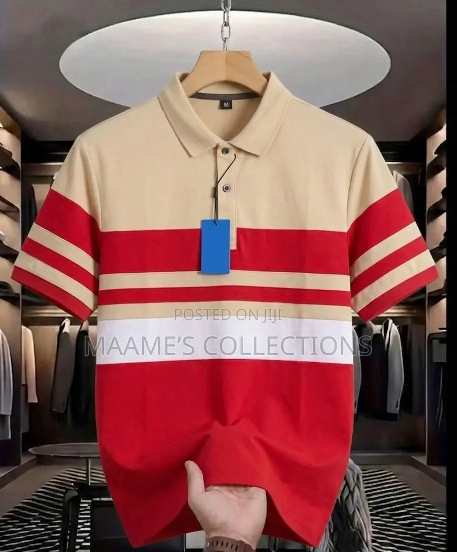 Men's Designed Striped Regular Fit Polo T-Shirt / Lacoste