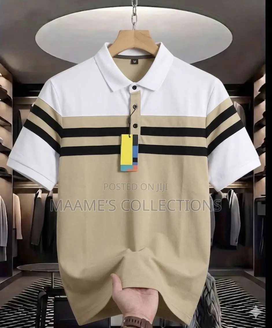 Men's Designed Striped Regular Fit Polo T-Shirt / Lacoste