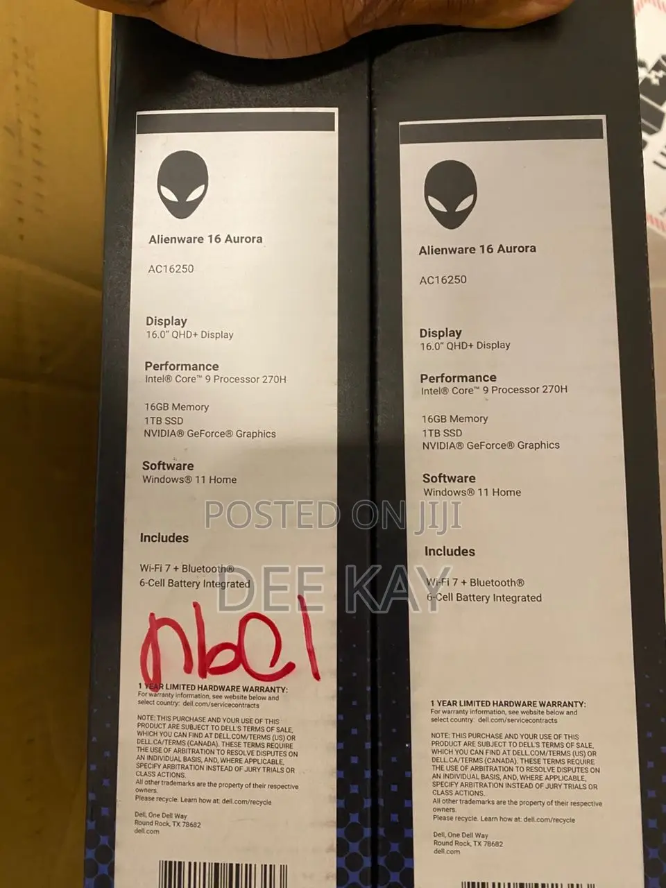 New Laptop Alienware 16 Aurora 16GB Intel Core i7 SSD 512GB