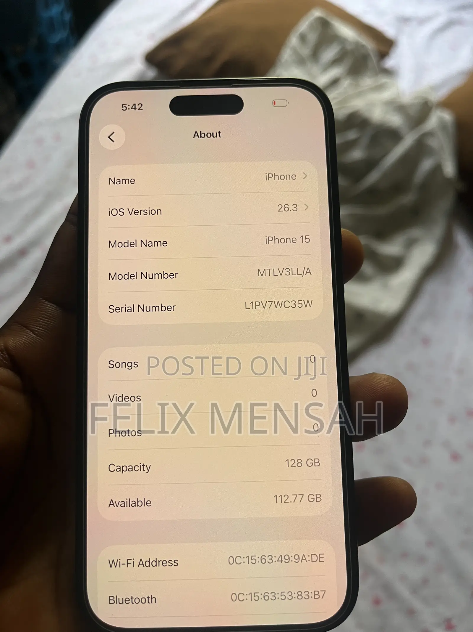 New Apple iPhone 15 128 GB Black