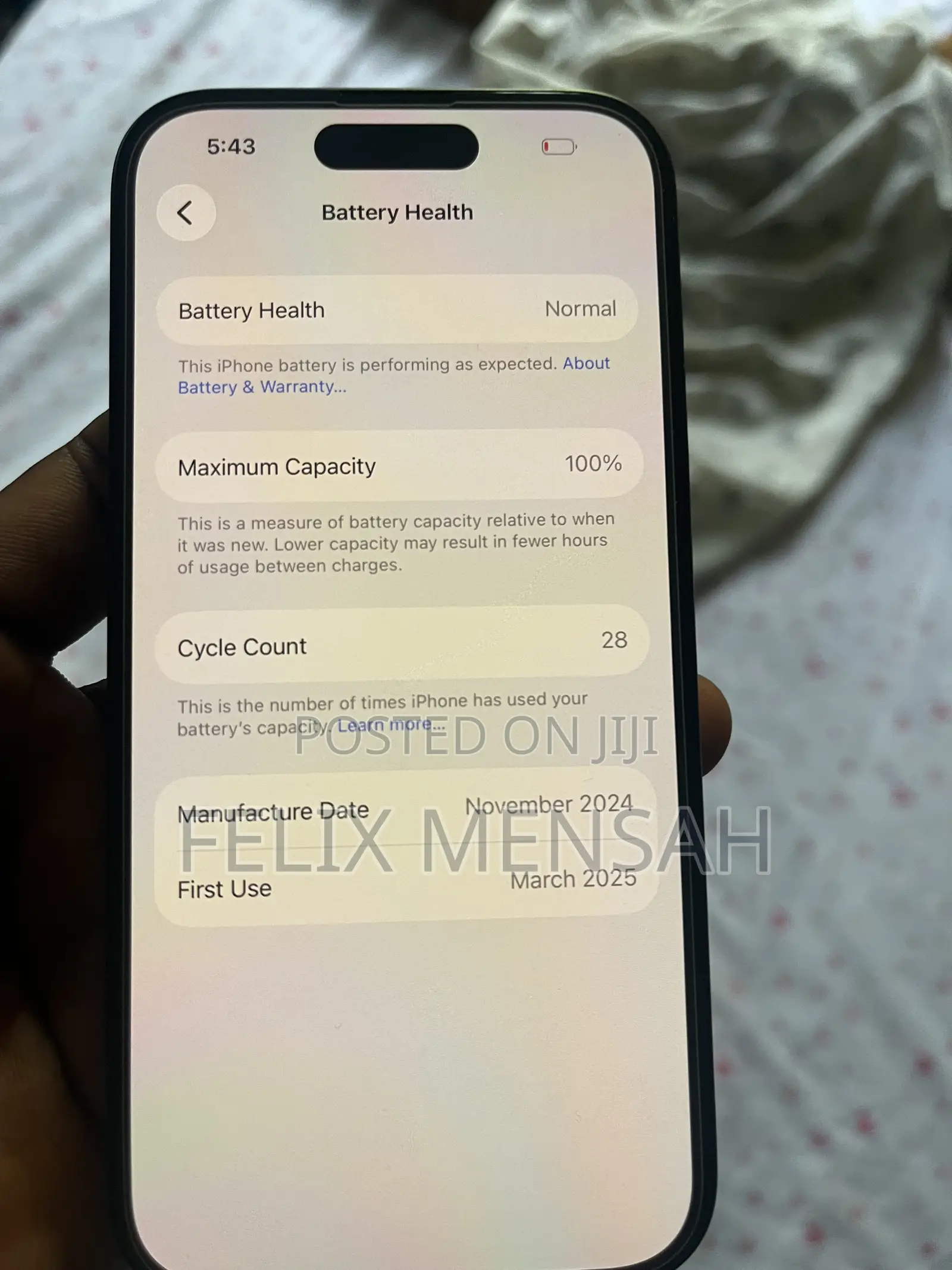 New Apple iPhone 15 128 GB Black