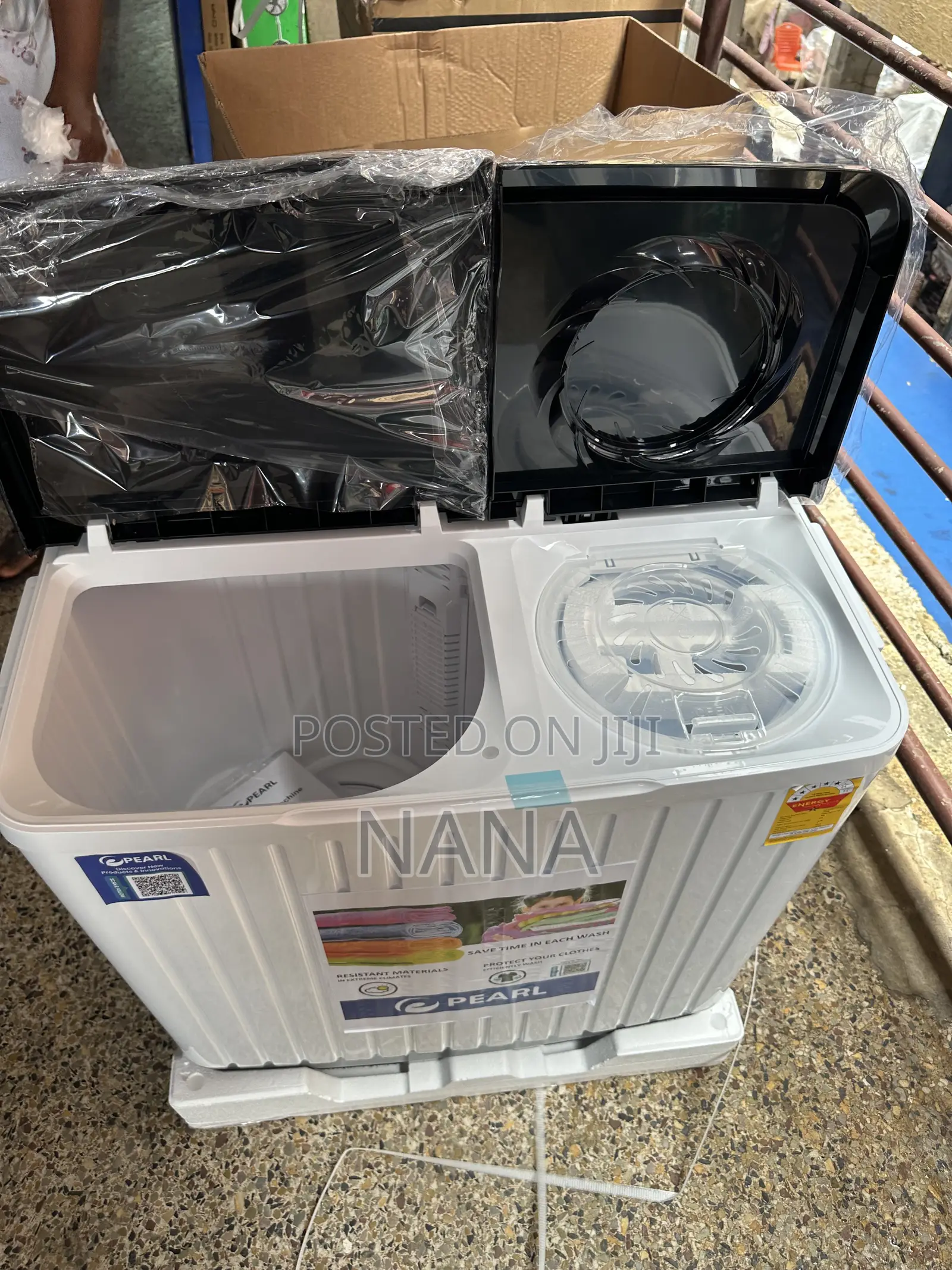 Pearl 7kg Semiautomatic Washing Machine-White/Black -PWM-702tt-10j