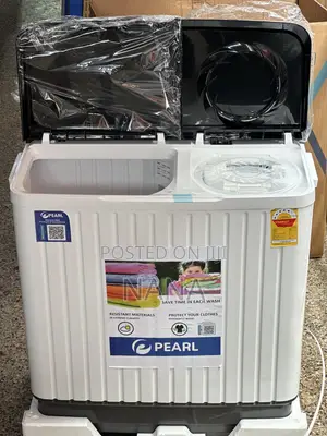 Pearl 7kg Semiautomatic Washing Machine-White/Black -PWM-702tt-10j