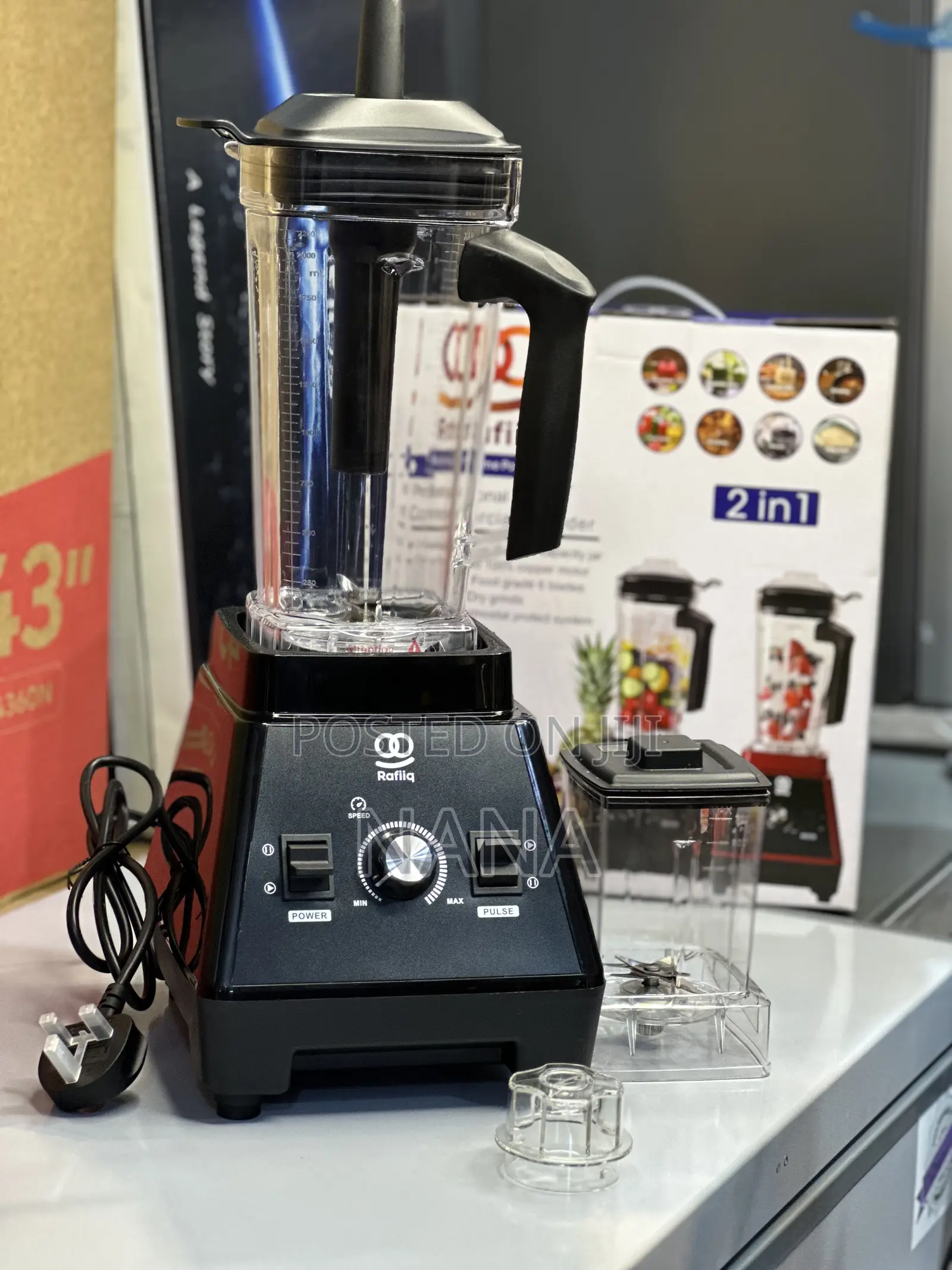 Rafiq 2 in 1 Heavy Duty Commercial Blender Unbreakable Jar