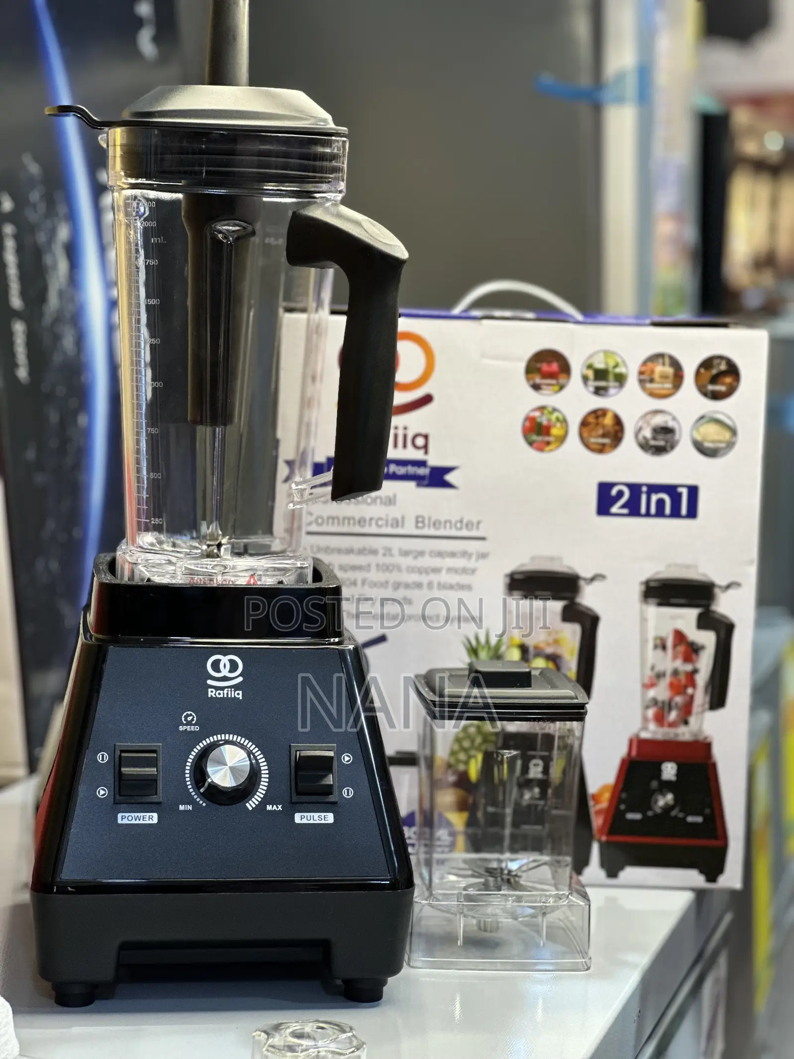 Rafiq 2 in 1 Heavy Duty Commercial Blender Unbreakable Jar