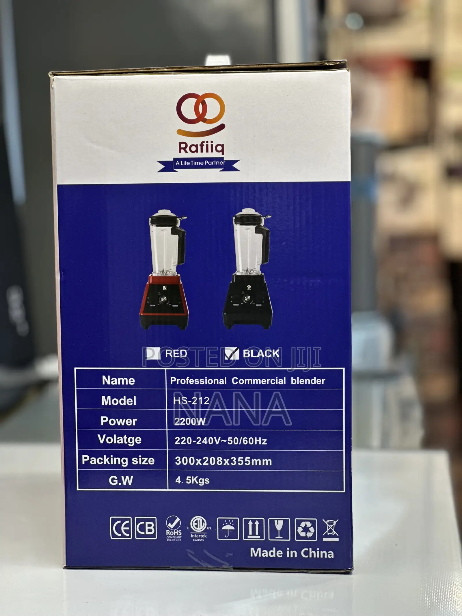 Rafiq 2 in 1 Heavy Duty Commercial Blender Unbreakable Jar
