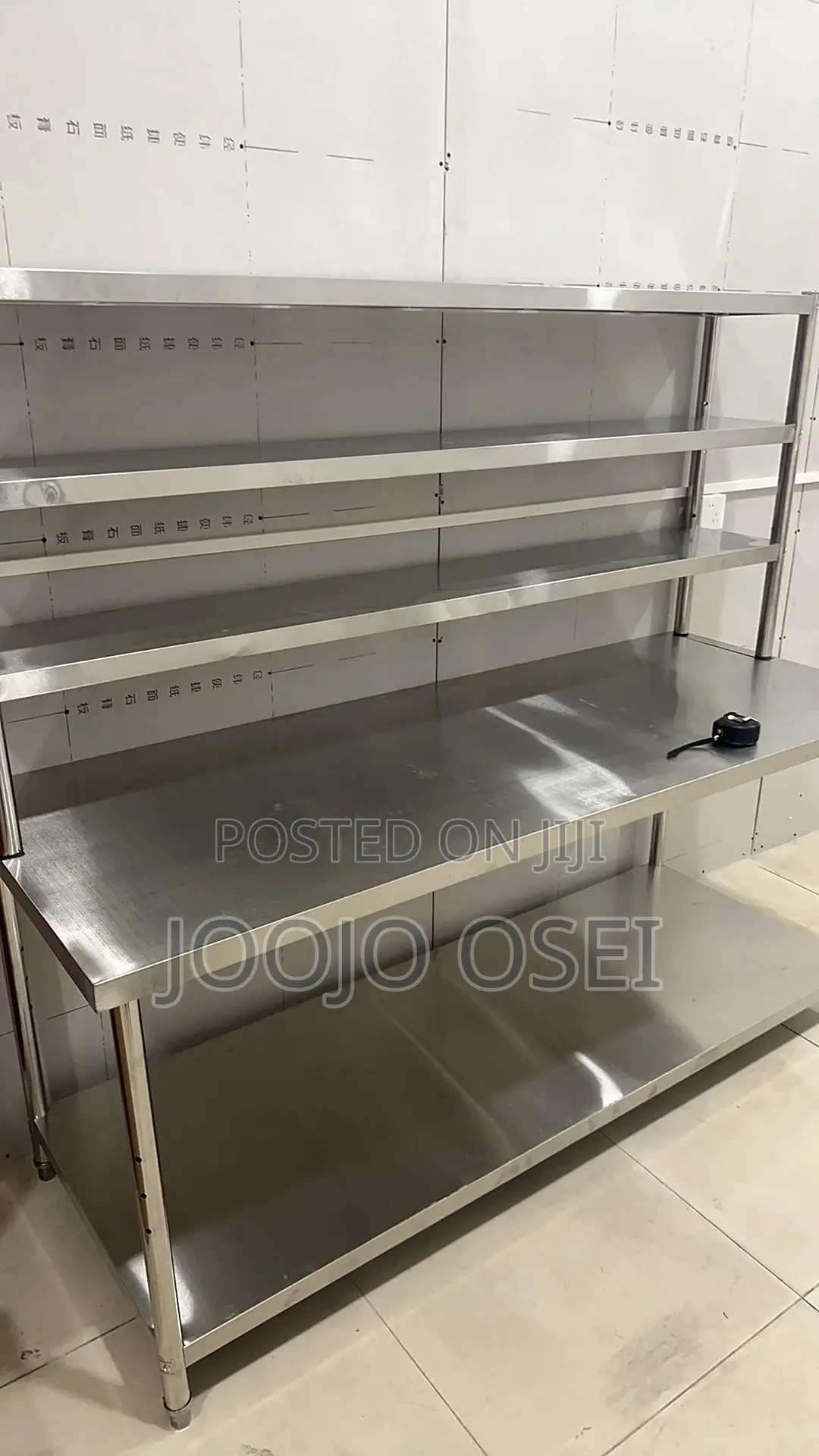 Stainless Steel Commercial Work Table With Double Shelves