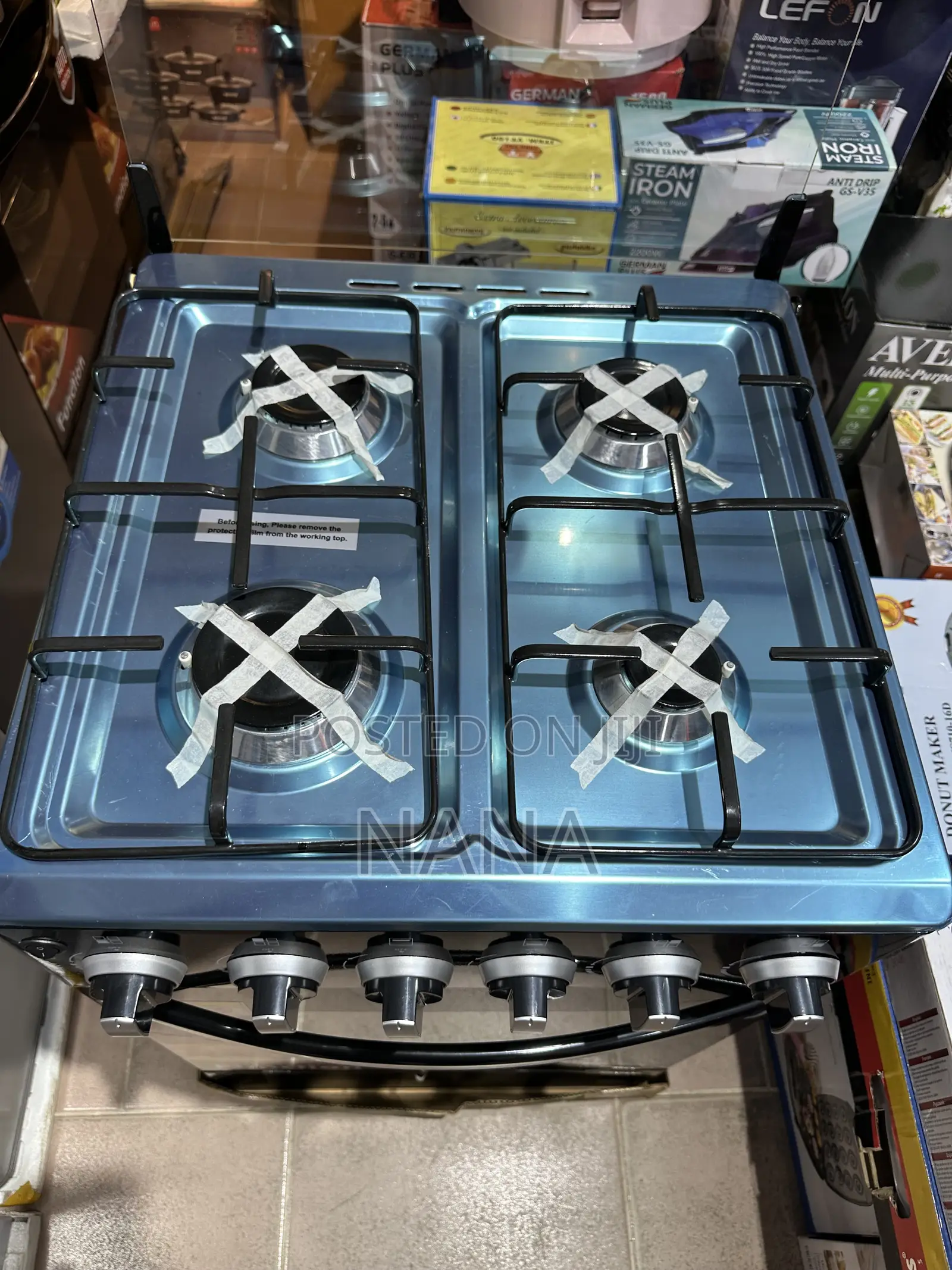 Rafiq 50x50 4burner Gas Cooker Oven With Grill Top Stainless Steel