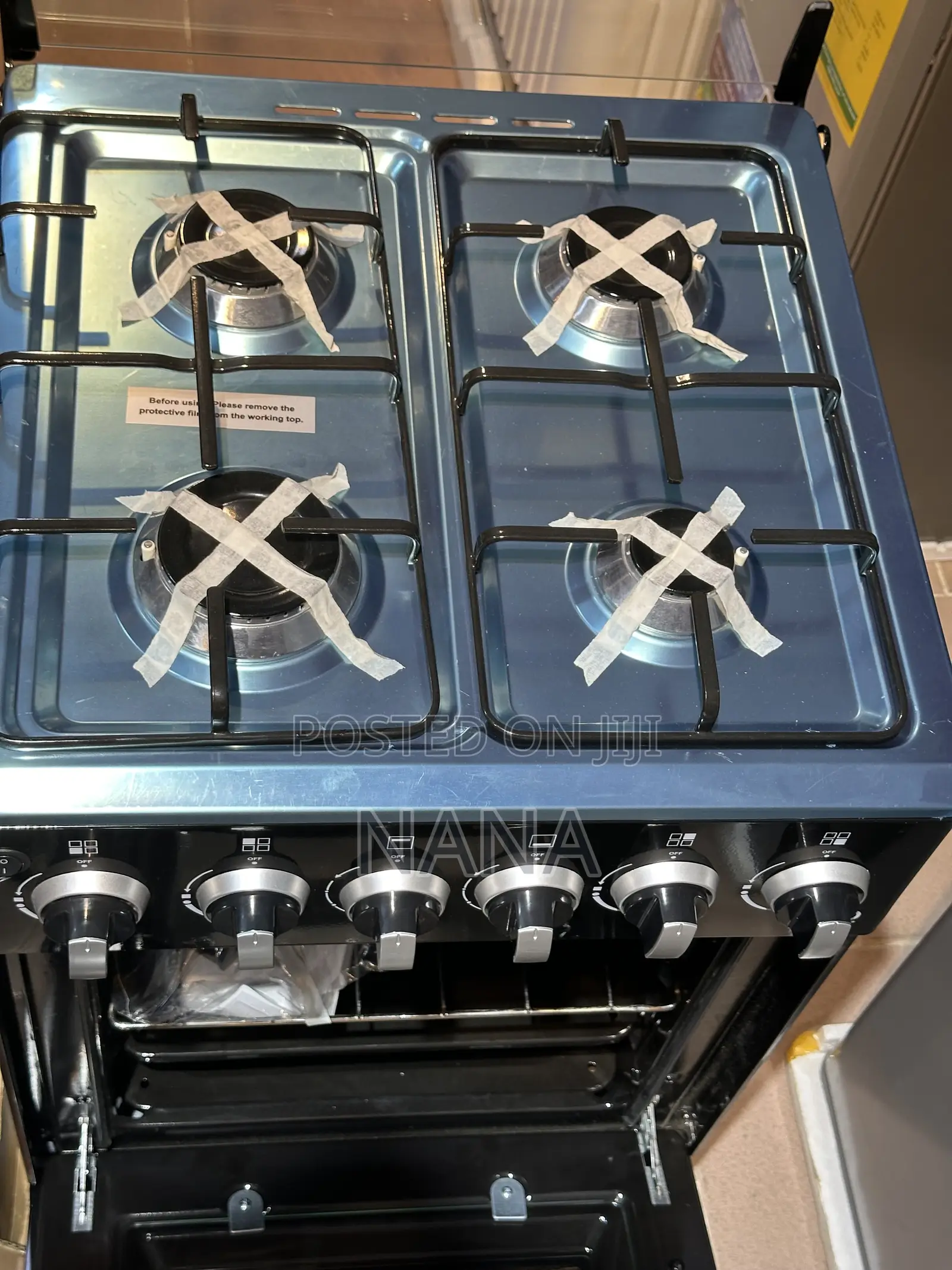 Rafiq 50x50 4burner Gas Cooker Oven With Grill Top Stainless Steel