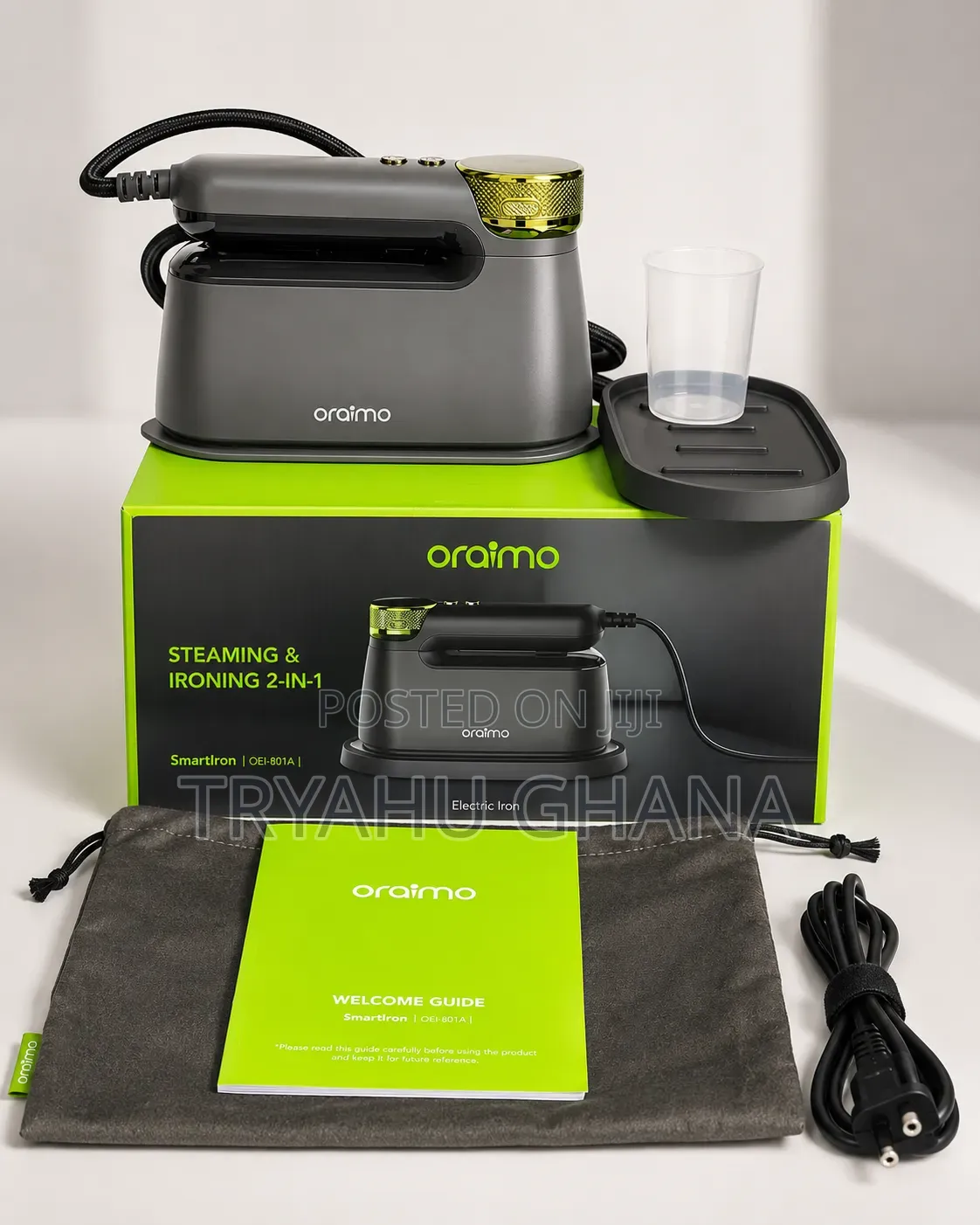 Buy Oraimo 2in1 Steaming Ironing Device Online |Smart Electric Steam