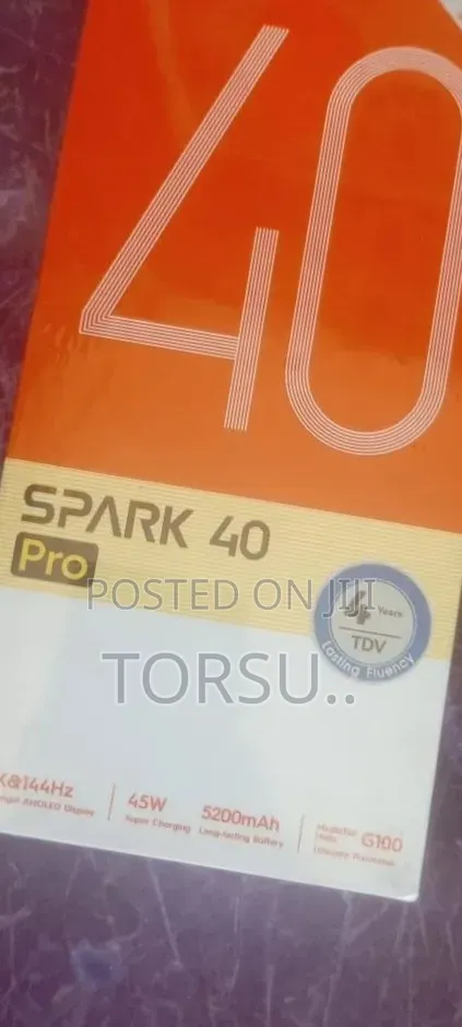 New Tecno Spark 40 Pro 256 GB Black