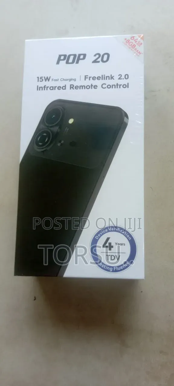New Tecno Pop 20 128 GB Black