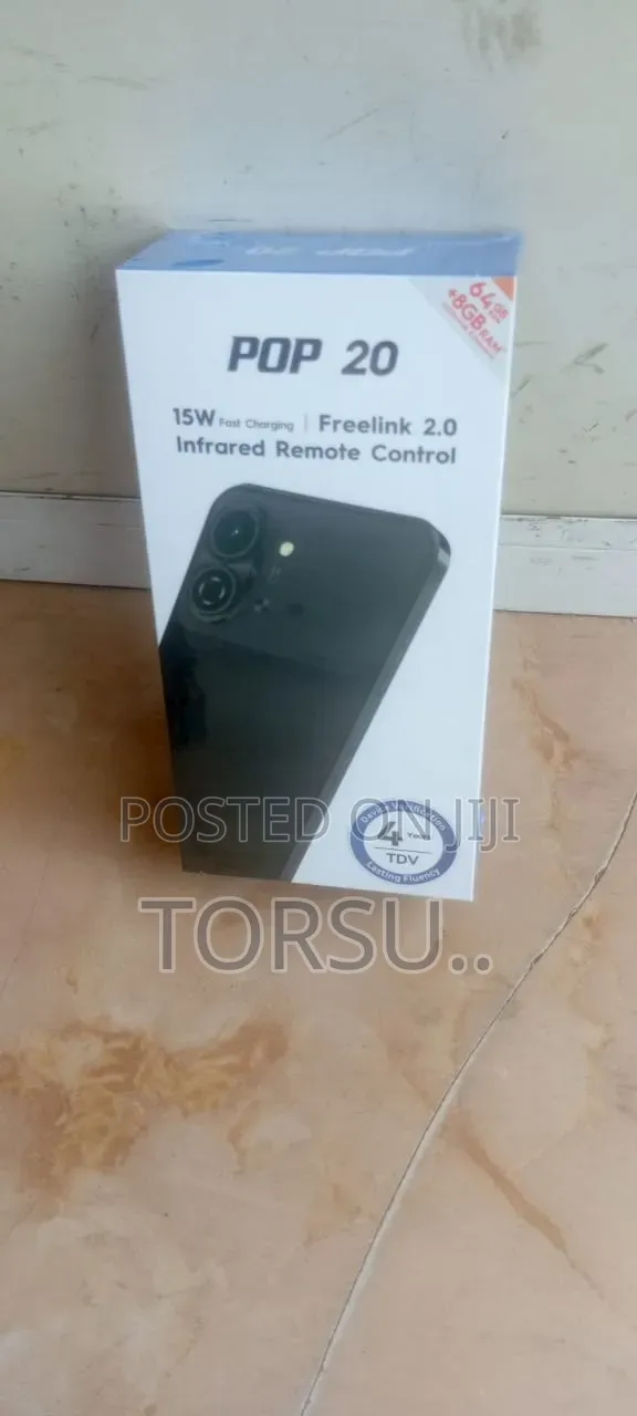 New Tecno Pop 20 128 GB Black