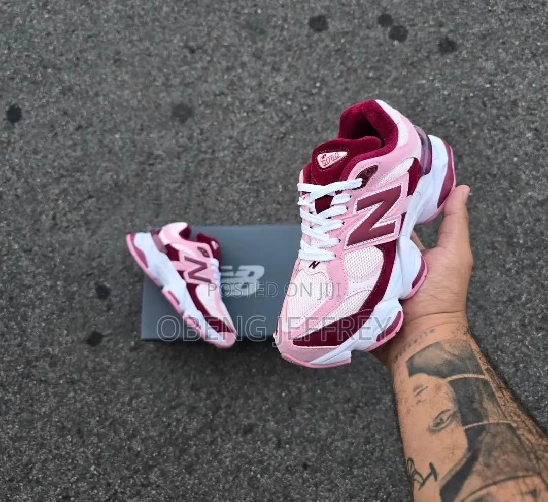 Original New Balance 9060 Distinct Pink Burgundy