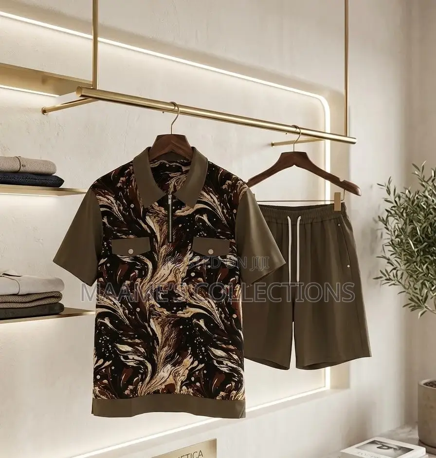 Perfect-Man Kaftan Top and Down Shorts