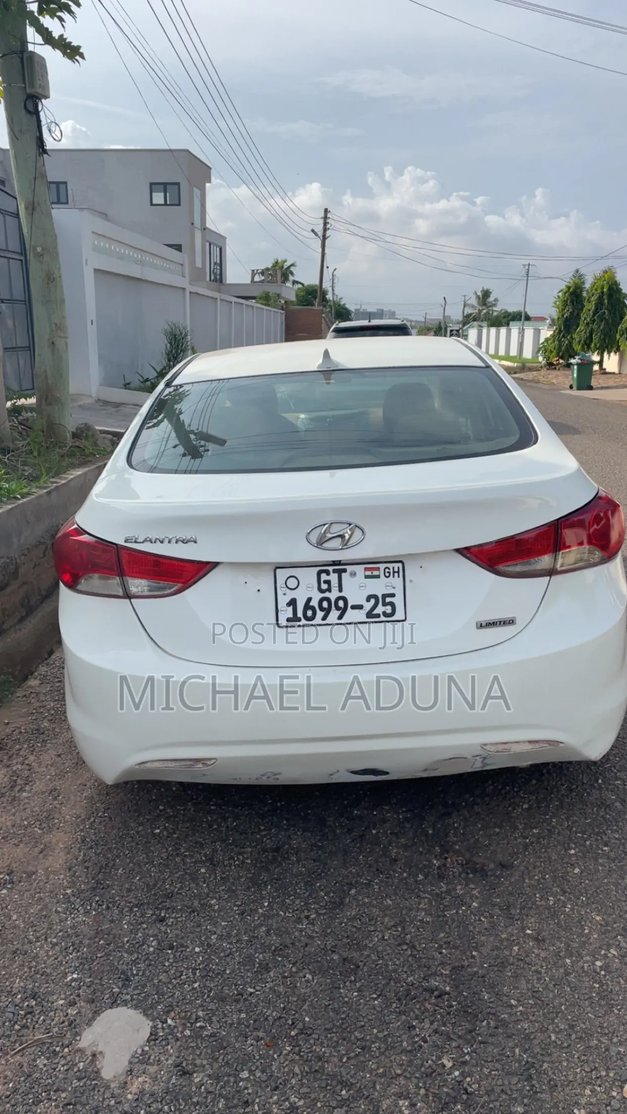 Hyundai Elantra Limited 2012 White