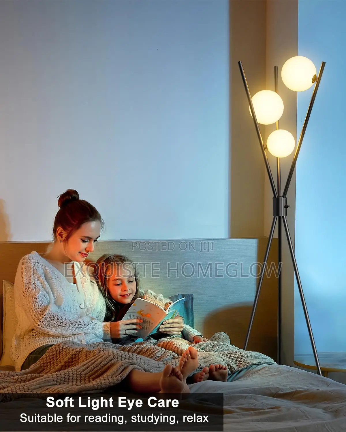 Tripod Floor Lamp + Free 3 Color G9 Bulbs