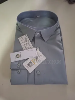 Men's Long Sleeve Shirt ( Gray Tone Dusty Blue)