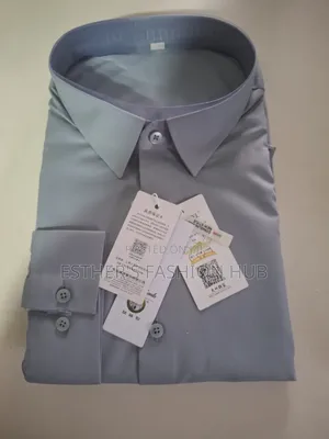 Men's Long Sleeve Shirt ( Gray Tone Dusty Blue)