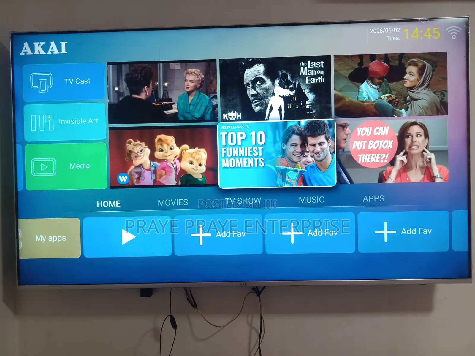 Akai 65" Smart Android Tv Big Screen for Big World Cup With Bluetooth