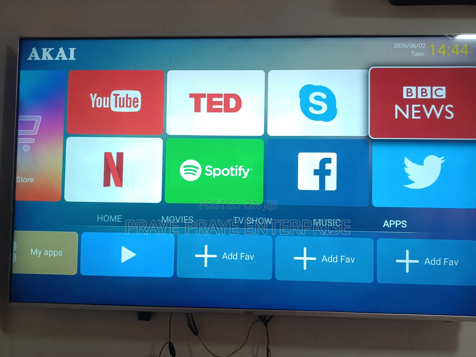 Akai 65" Smart Android Tv Big Screen for Big World Cup With Bluetooth
