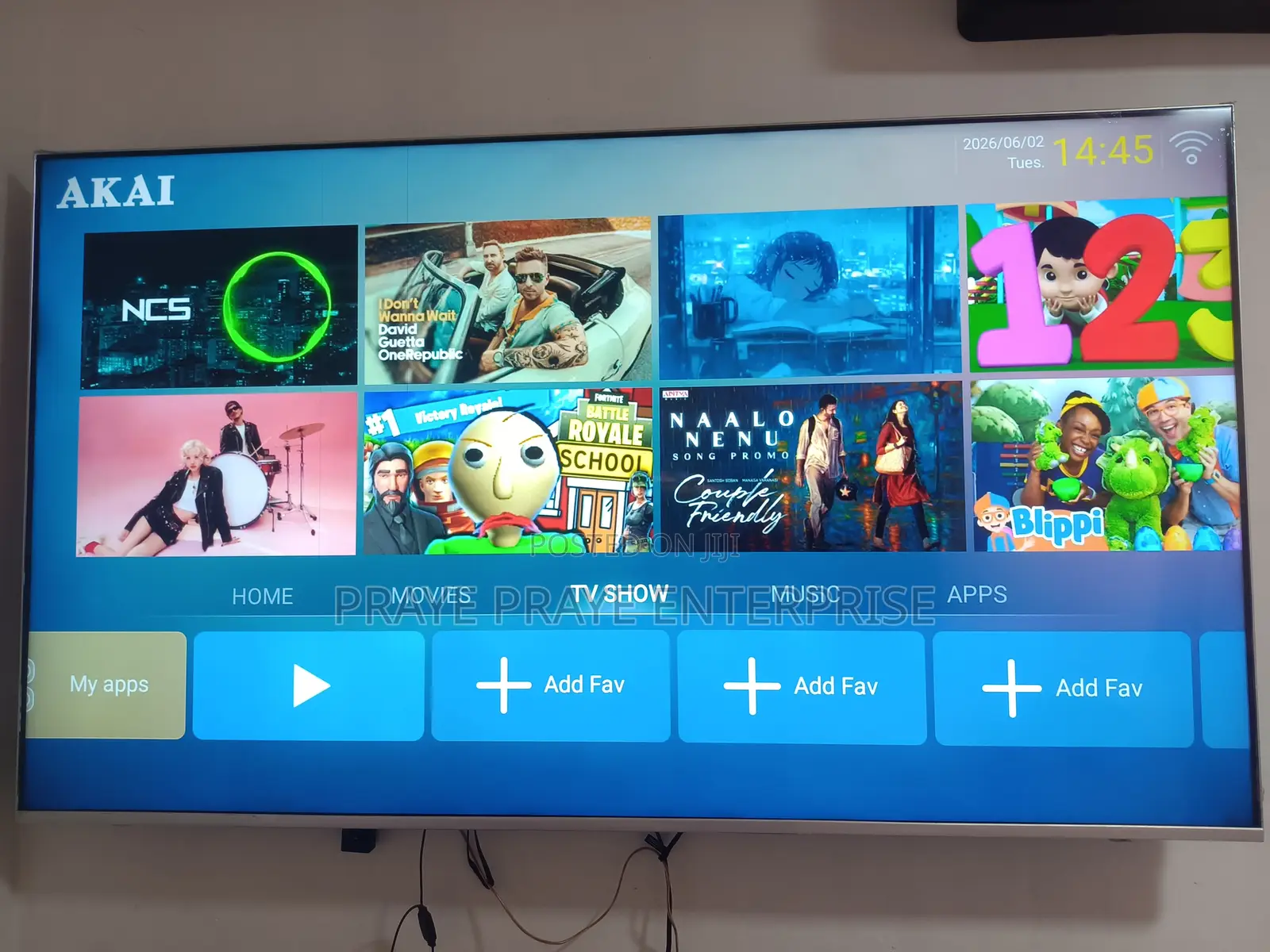 Akai 65" Smart Android Tv Big Screen for Big World Cup With Bluetooth