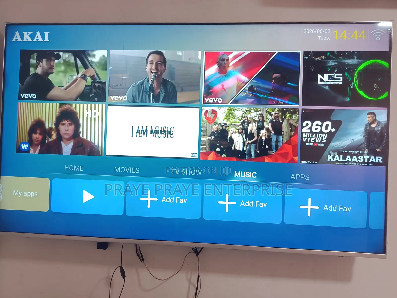 Akai 65" Smart Android Tv Big Screen for Big World Cup With Bluetooth