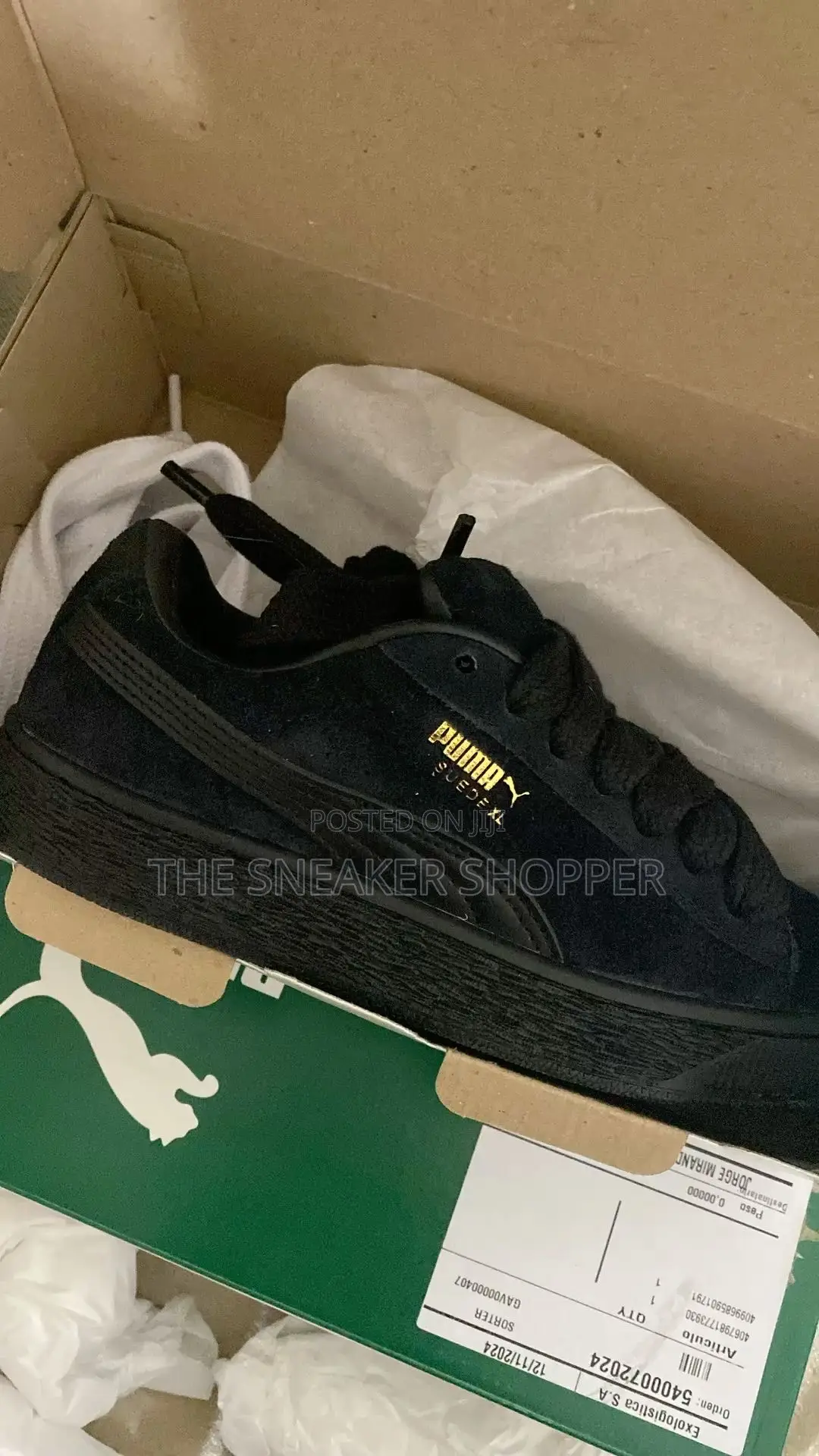 Puma Suede All Black Sneakers Original