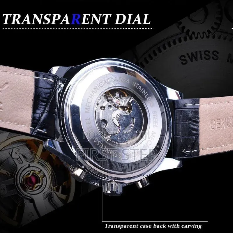 Forsining Luxury Skeleton Automatic Watch - Bold 50mm Large Dial
