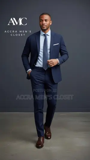 Men’S Slim Fit Navy Blue Suit – 2 Piece Business Smart Casual Suit