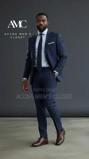 Men’S Slim Fit Navy Blue Suit – 2 Piece Business Smart Casual Suit