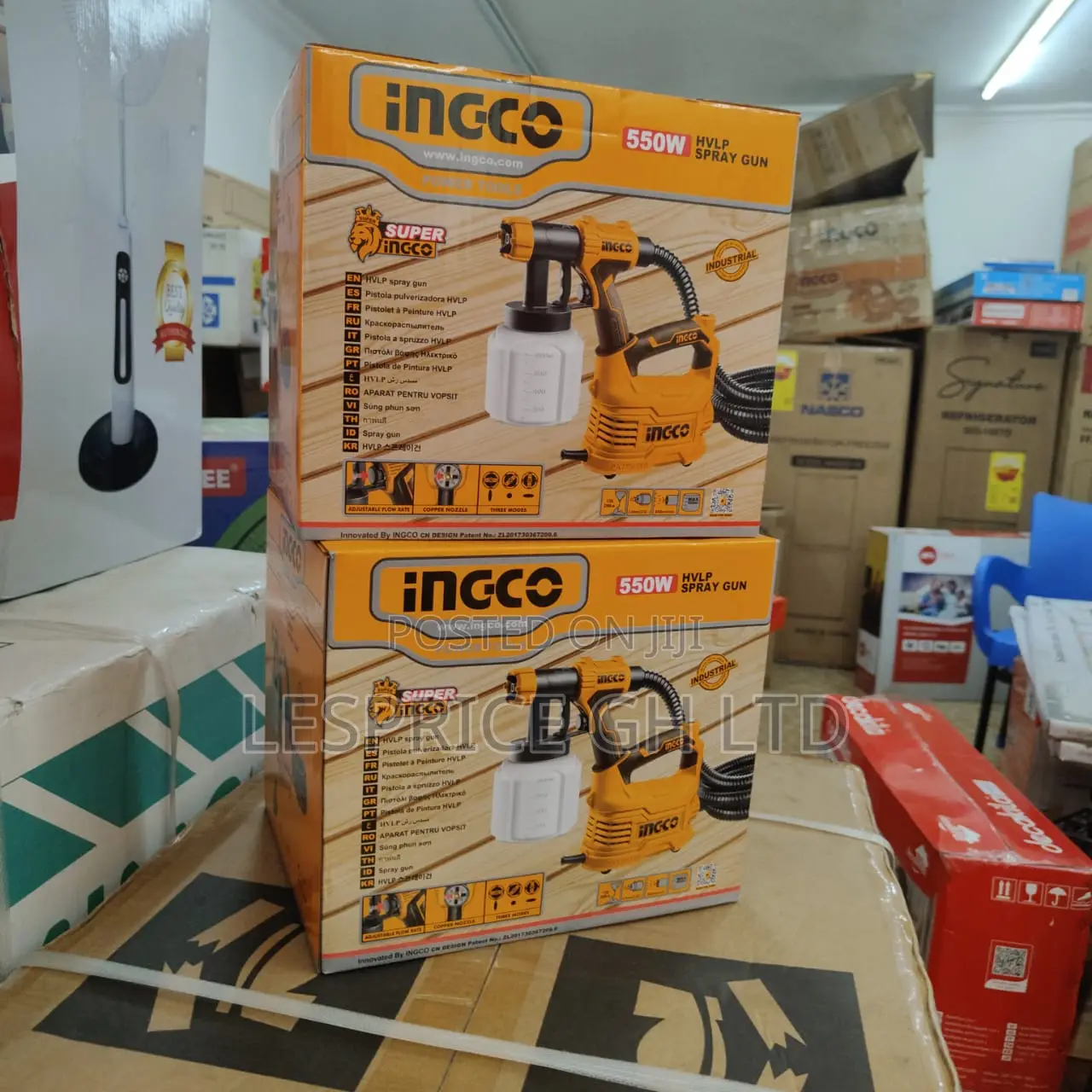 Stylishly Designed Matchless 550w Floor Based Spray Gun From Ingco