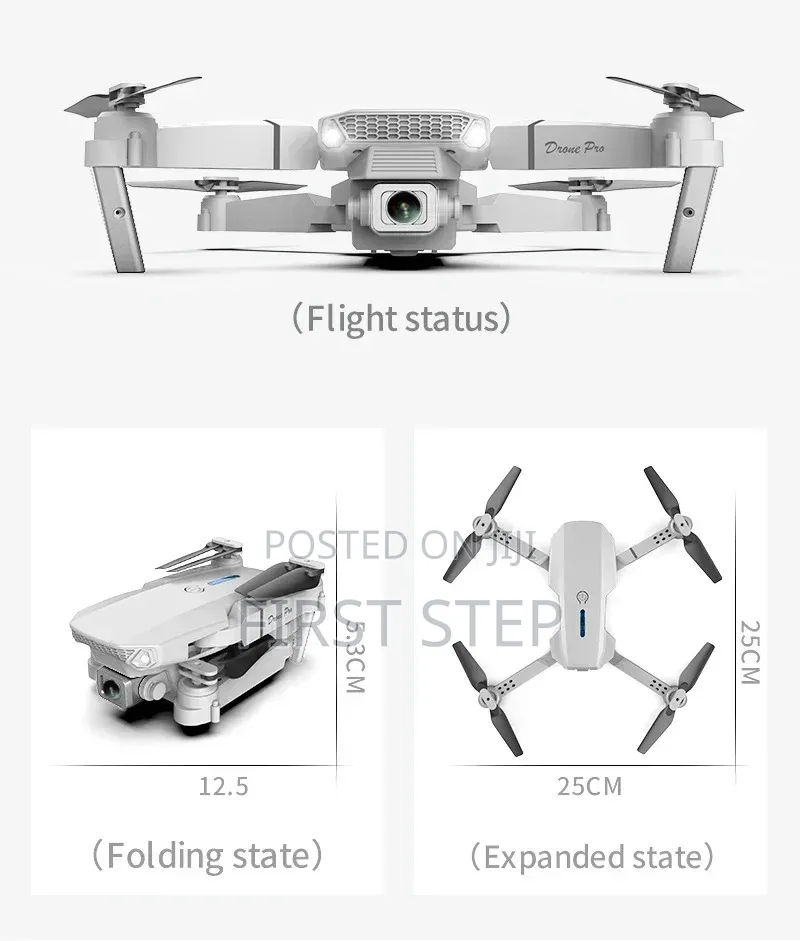 Brand New E88 Pro Dual Hd Camera Drone - Foldable Wifi FPV