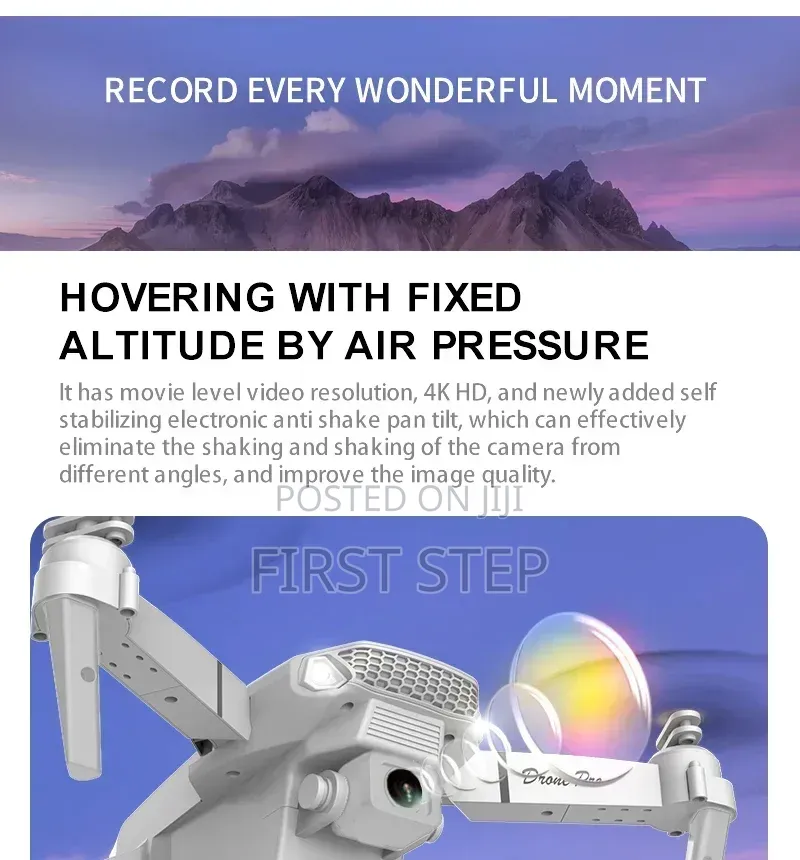 Brand New E88 Pro Dual Hd Camera Drone - Foldable Wifi FPV