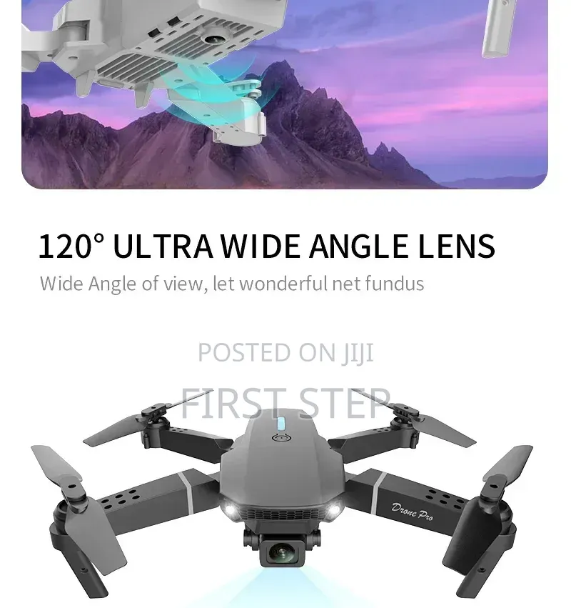Brand New E88 Pro Dual Hd Camera Drone - Foldable Wifi FPV