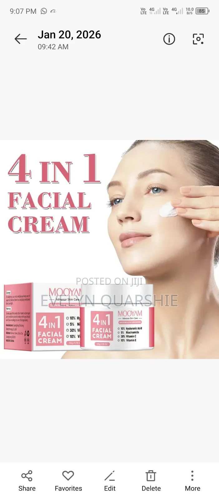 4 in 1 Facial Cream