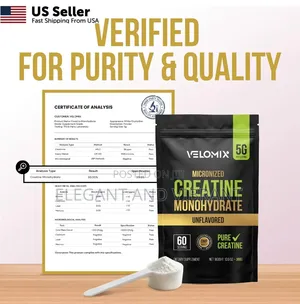 100% Pure Creatine Monohydrate Powder 5g 60 Servings Micronized