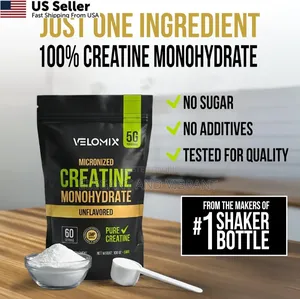 100% Pure Creatine Monohydrate Powder 5g 60 Servings Micronized