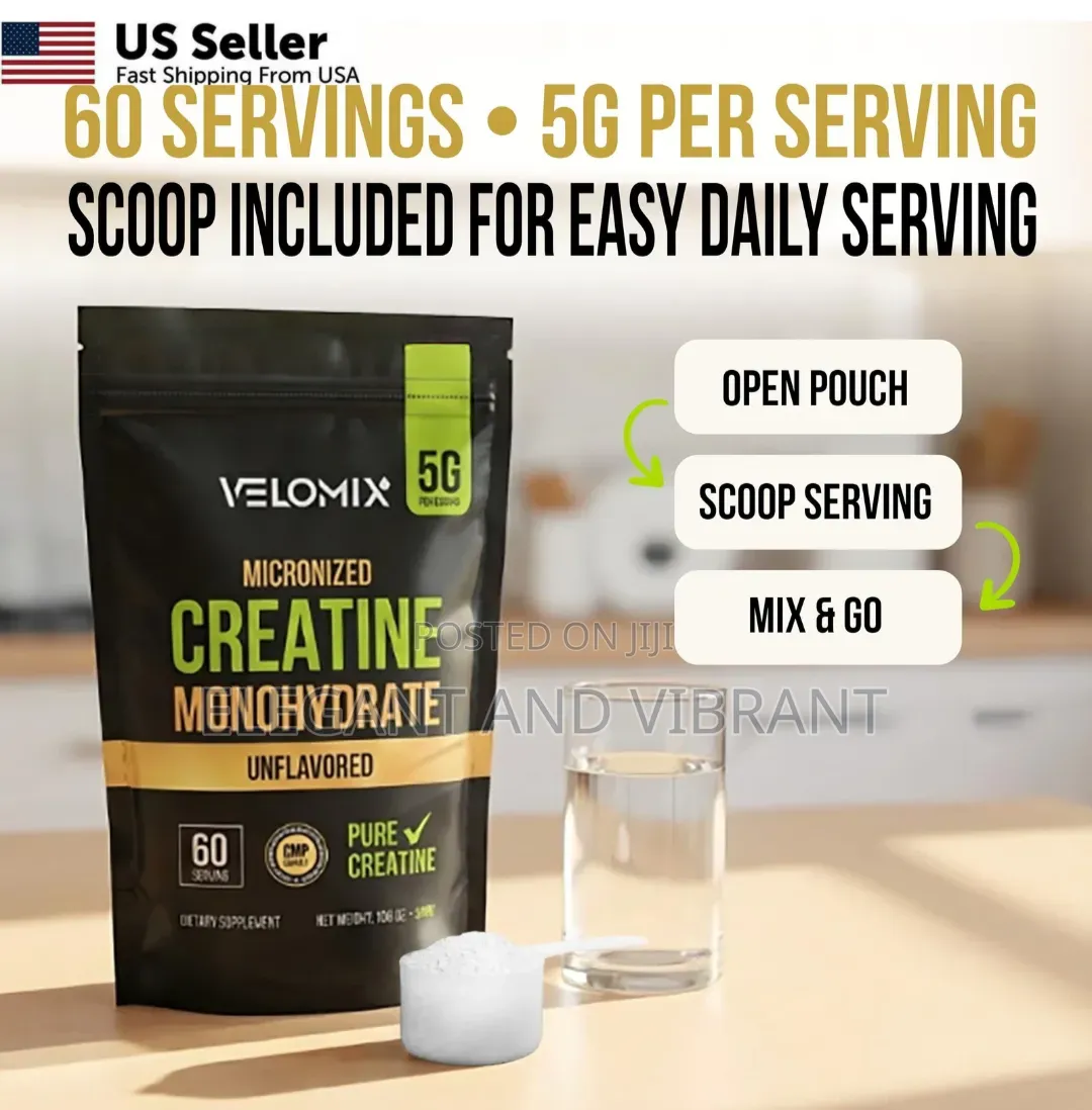 100% Pure Creatine Monohydrate Powder 5g 60 Servings Micronized