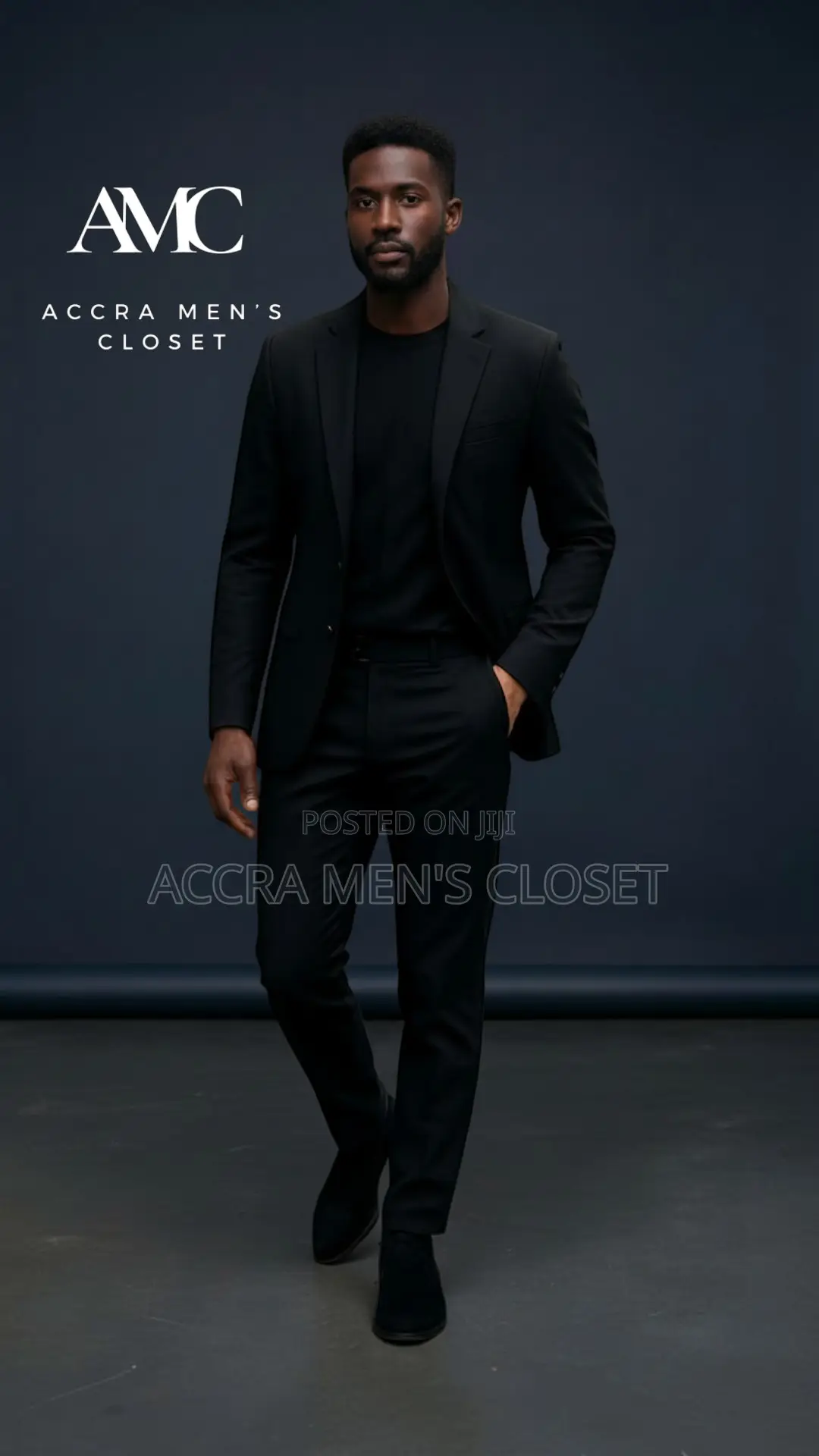 Men’S Slim Fit Black Suit – 2 Piece Business Evening Suit
