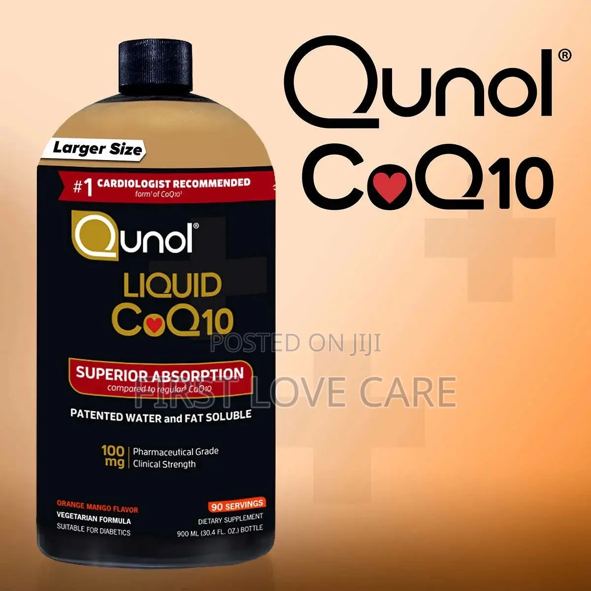 Qunol Liquid Coq10, 100 Mg - 900ml Orange Pineapple