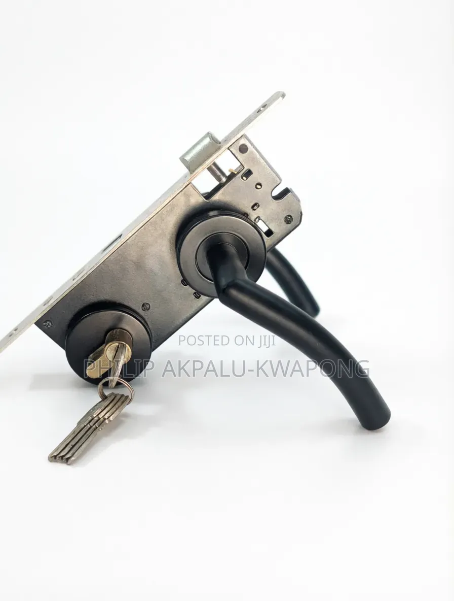 Matt Black Curved Door Lock