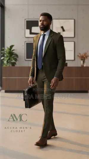 Men’S Slim Fit Olive Suit – 2 Piece Business Smart Casual Suit